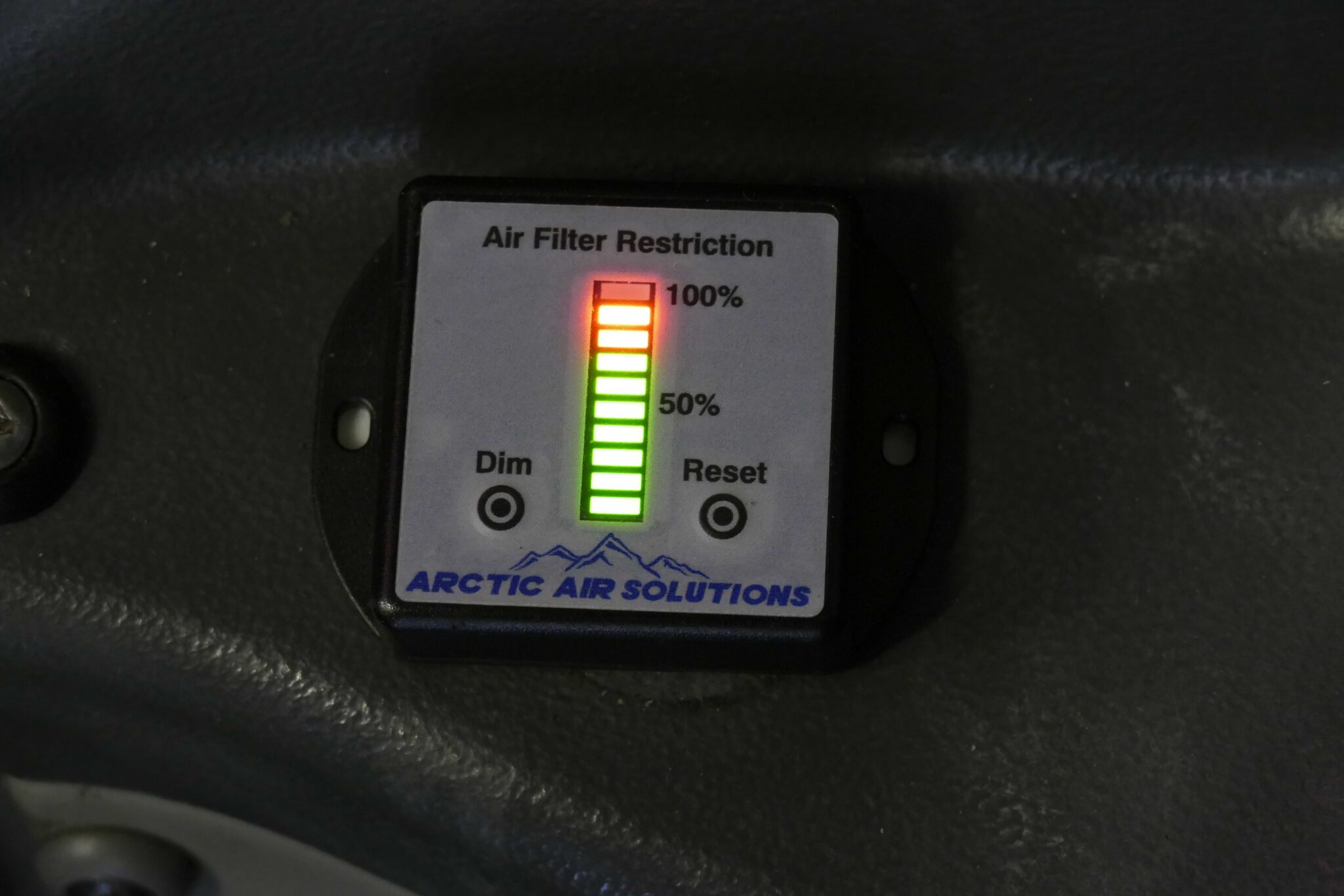 Module Restriction Air Filter Restriction Monitoring - LED display shows low air flow/blocked ...